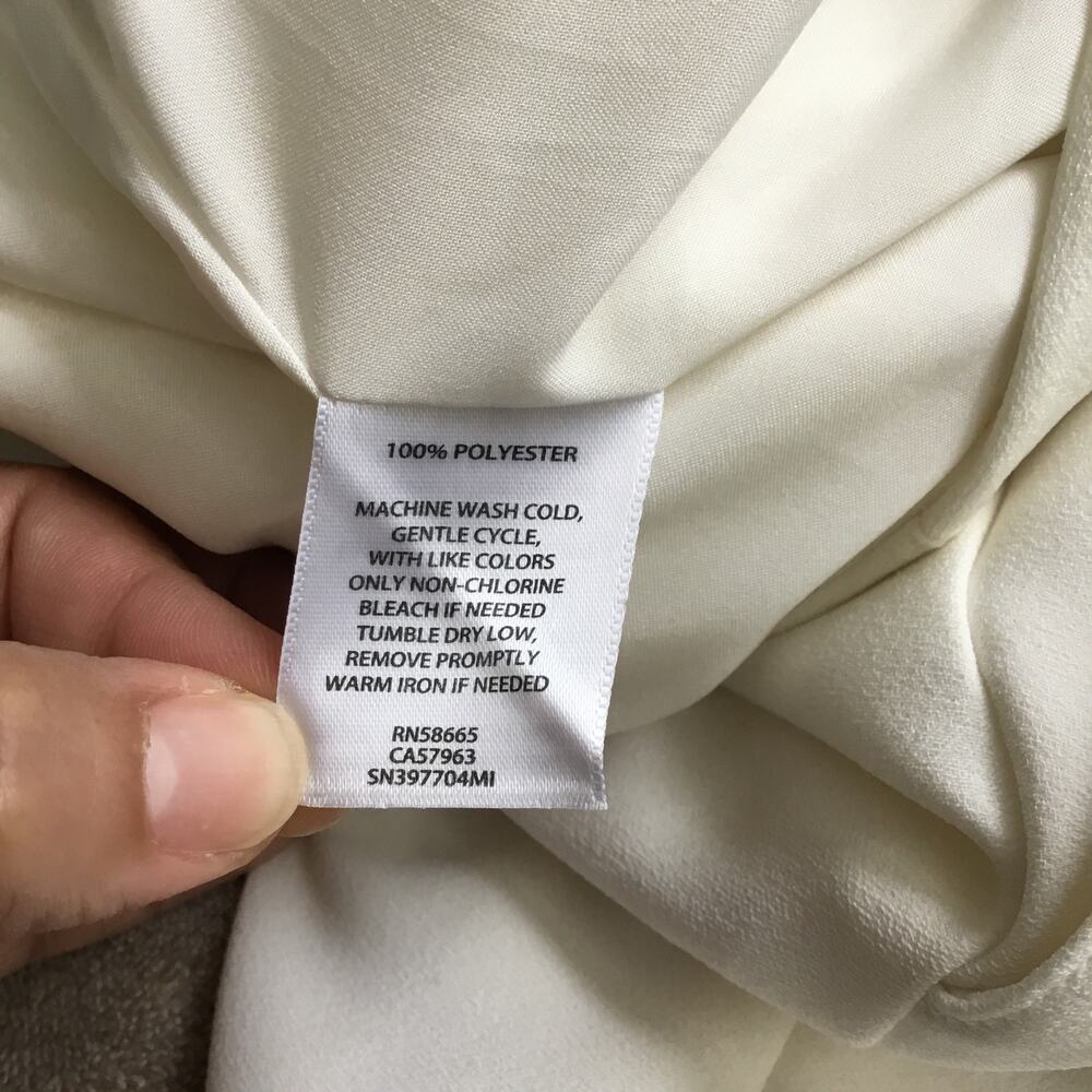 SOMETHING NAVY Ivory Pleated Wide Leg Trousers - Size 8 - Picture 6 of 12